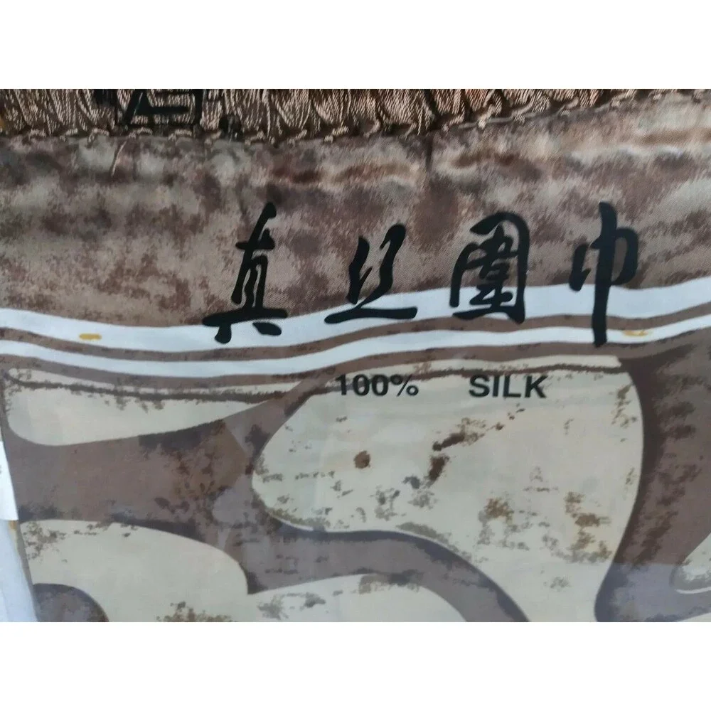 Womens 100% Silk Scarf Oblong Scarf All Seasons Tassel- Contemporary Art